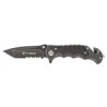 Navaja Smith & Wesson en carbono negra hoja semi dentada