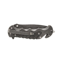 Navaja Smith & Wesson en carbono negra hoja semi dentada