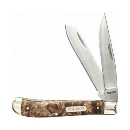 Navaja de bolsillo doble hoja marron OLD TIMER
