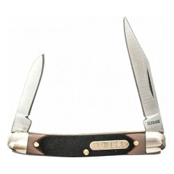 Navaja de bolsillo doble hoja marron y negra OLD TIMER (OB)