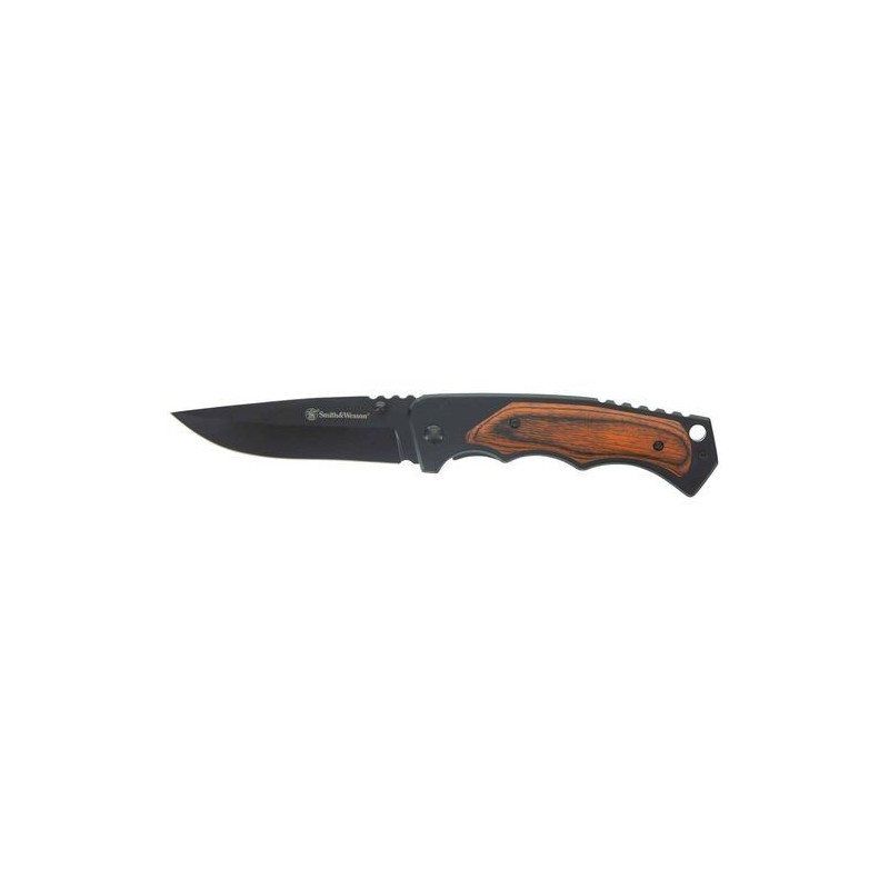 Navaja de bolsillo Smith & Wesson mango de madera