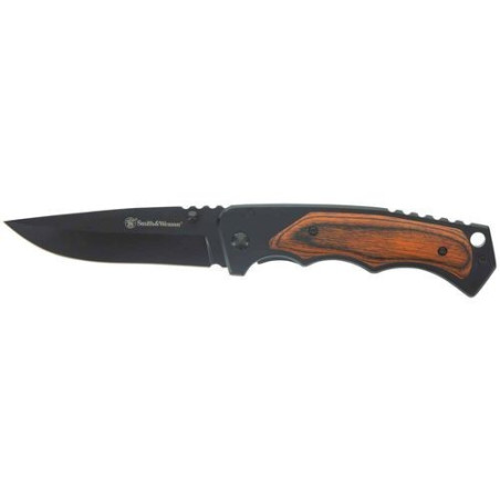 Navaja de bolsillo Smith & Wesson mango de madera